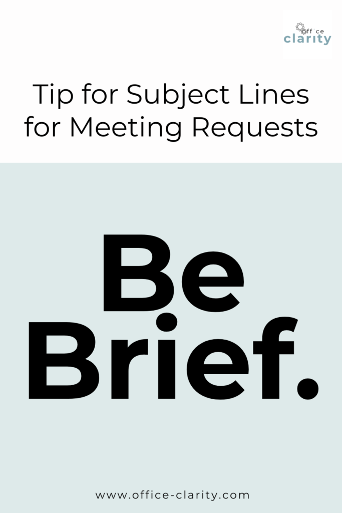first tip for email subject line examples for meeting request