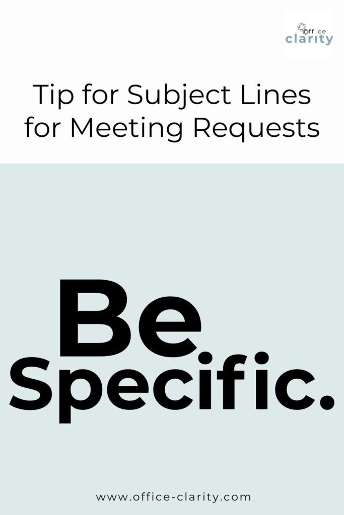 second tip for email subject line examples for meeting request