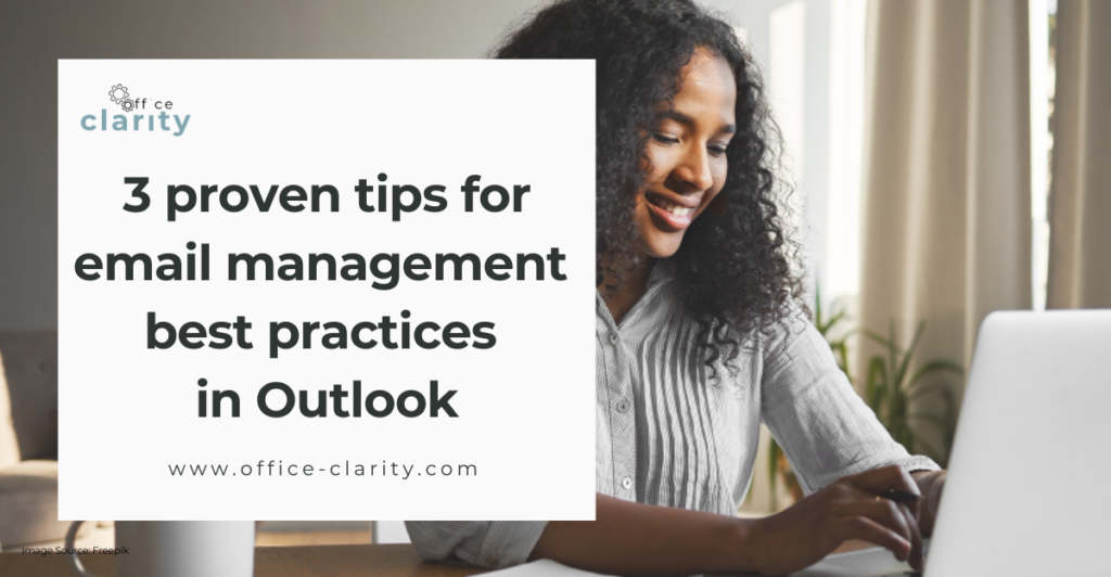 office worker implementing email management best practices outlook