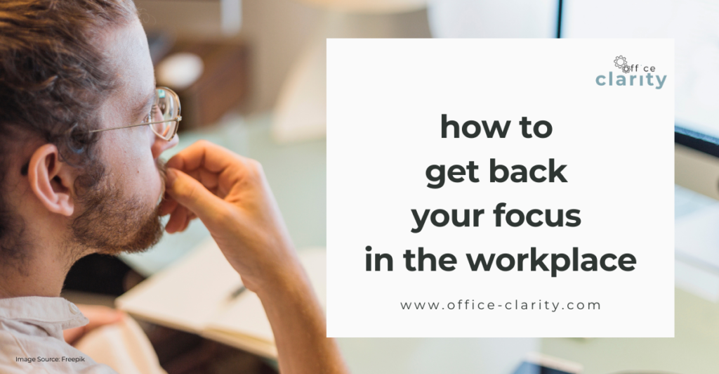office worker wondering about focus in the workplace