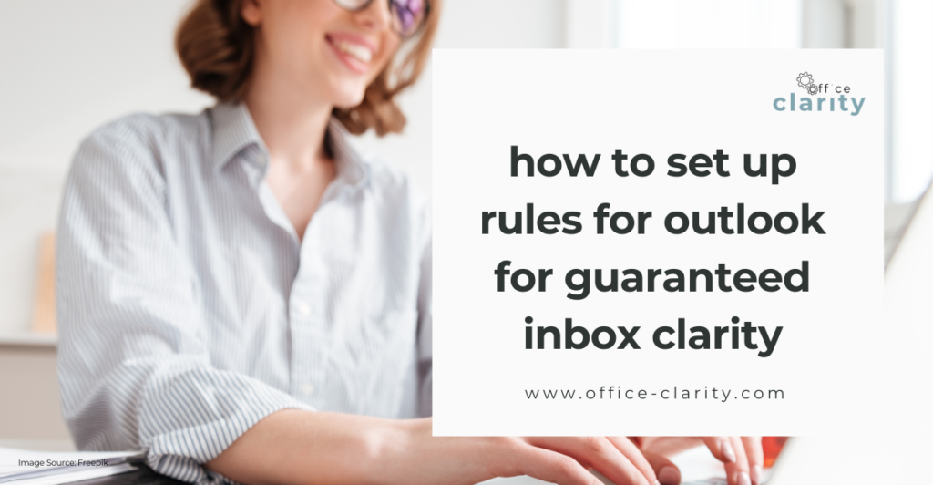 woman setting up rules for outlook