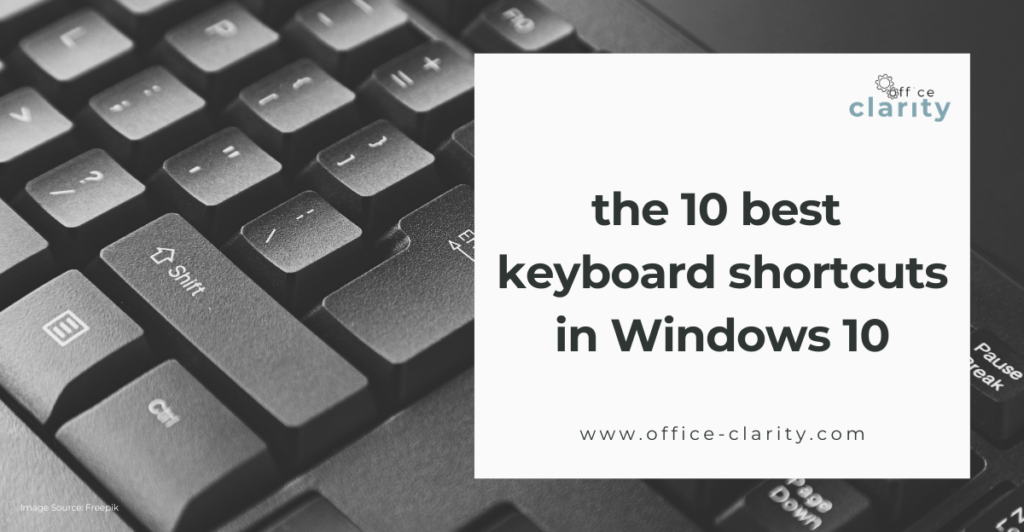 keyboard shortcuts in windows 10