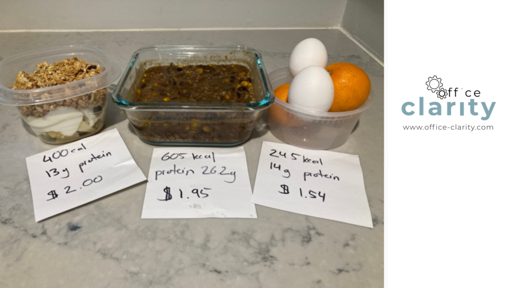 meal prep for work lunch breakfast lunch and snack