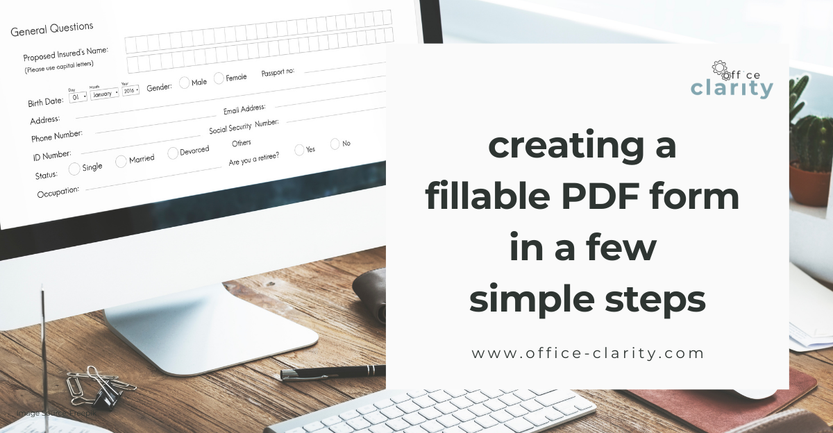 Creating a Fillable PDF Form in a few Simple Steps