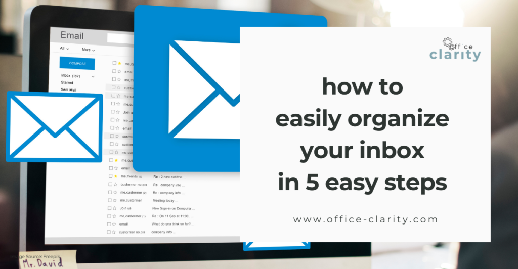 picture showing mac with organized email inbox