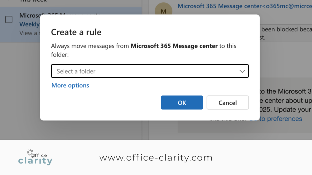 create rules in outlook