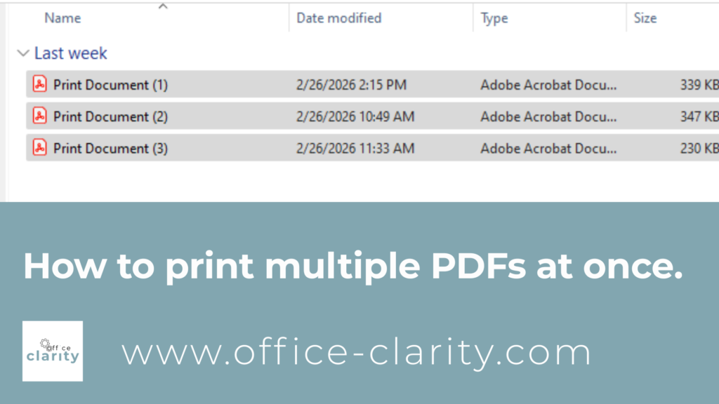first step in how to print multiple PDFs at once - highlight all PDFs