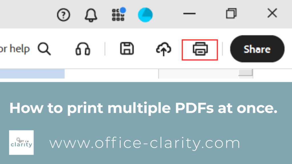 click print in Adobe to print combined PDF files